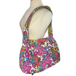 HANDMADE Quilted Colorful Print Handbag
